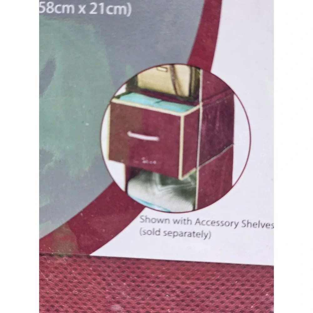 Whitmor Single/One Collapsible Drawer Unisex Burgundy New Fabric Storage Bin